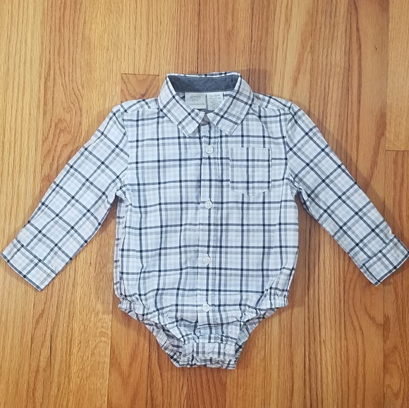 baby boy dress shirt bodysuit